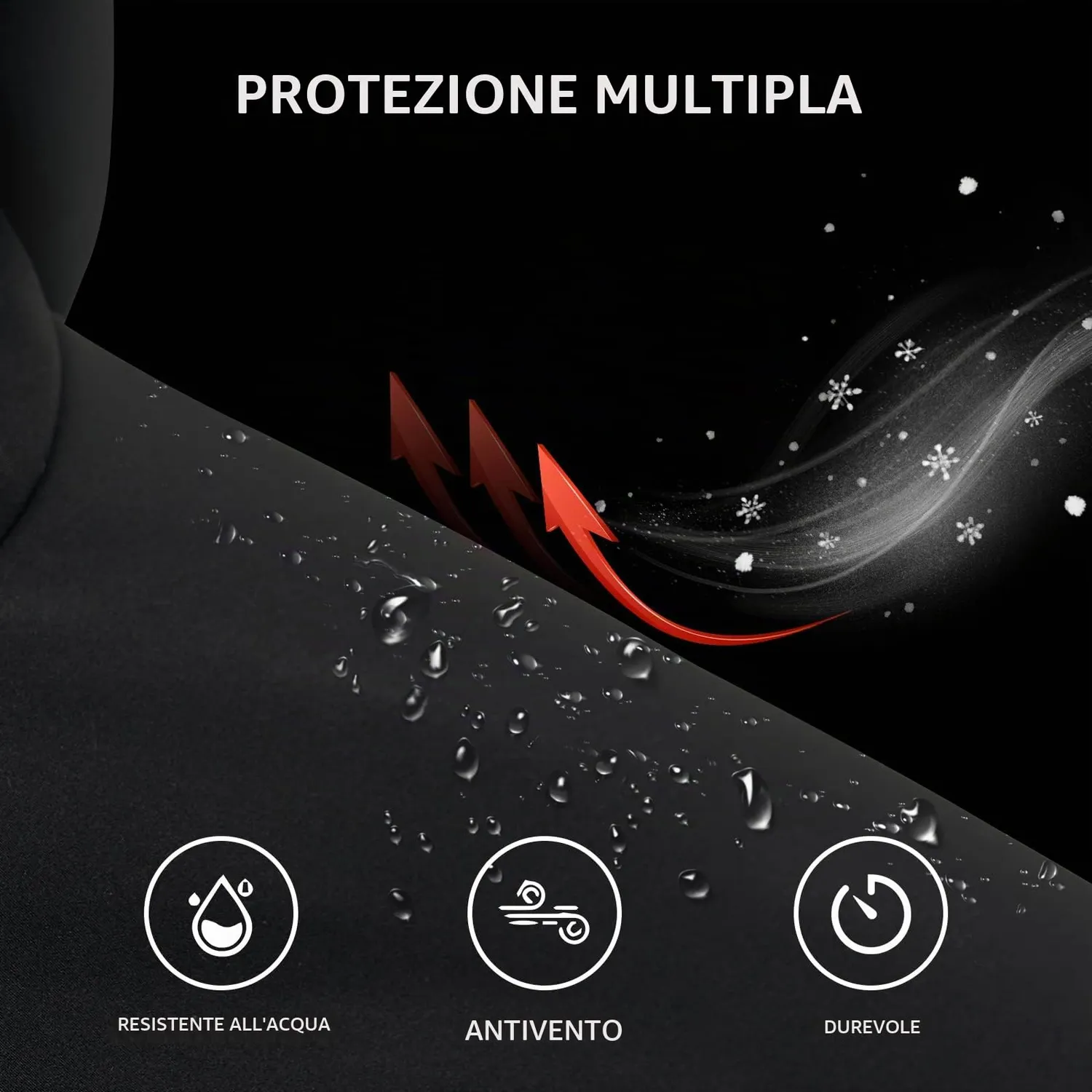 Conqueco giacca riscaldata uomo impermeabile 10000mAh