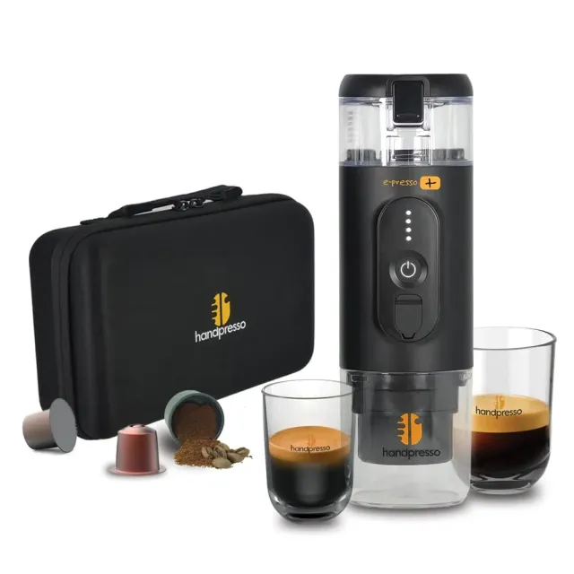Handpresso E-Presso+ macchina caffè batteria 110 ml valigetta