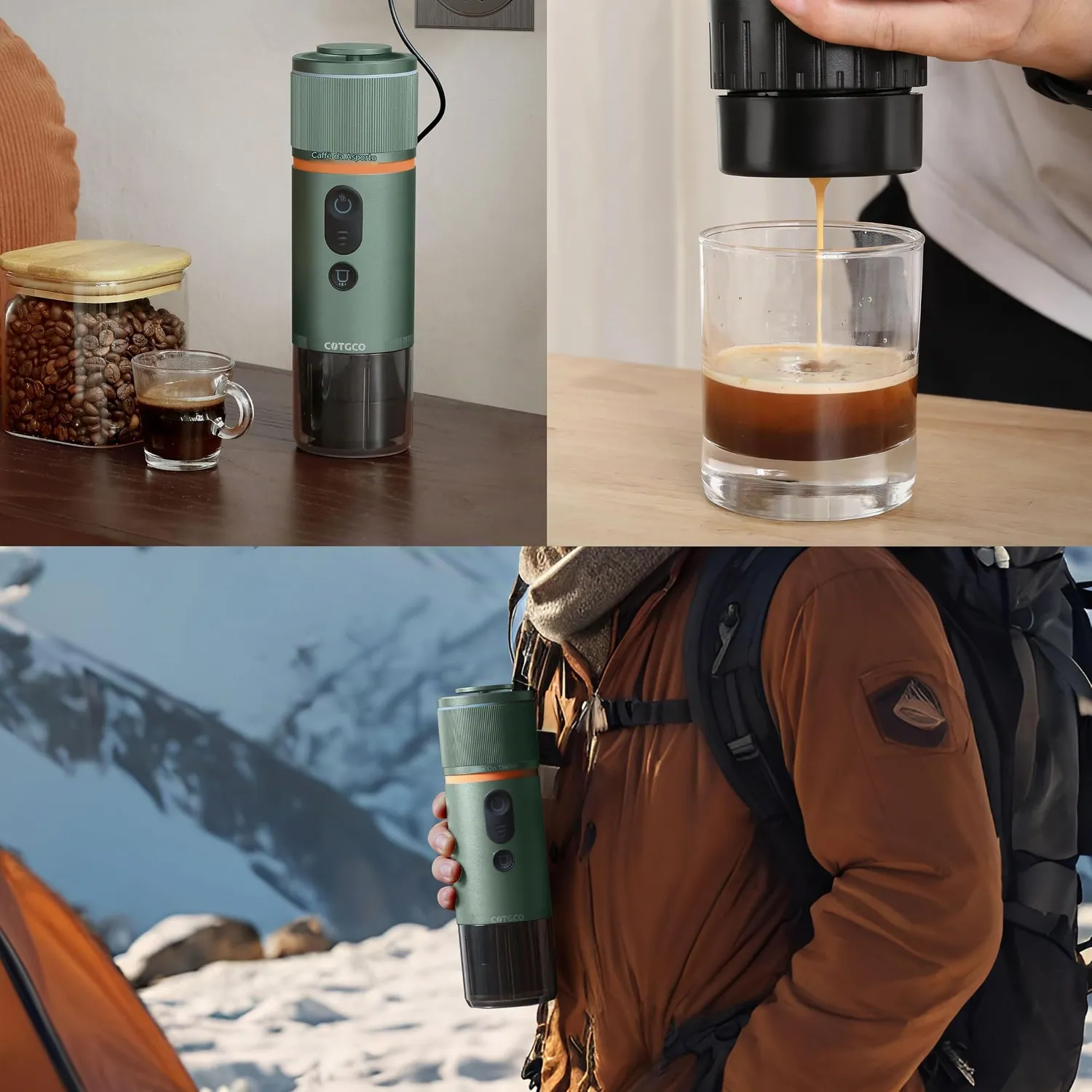 Conqueco macchina espresso portatile 15 bar capsule
