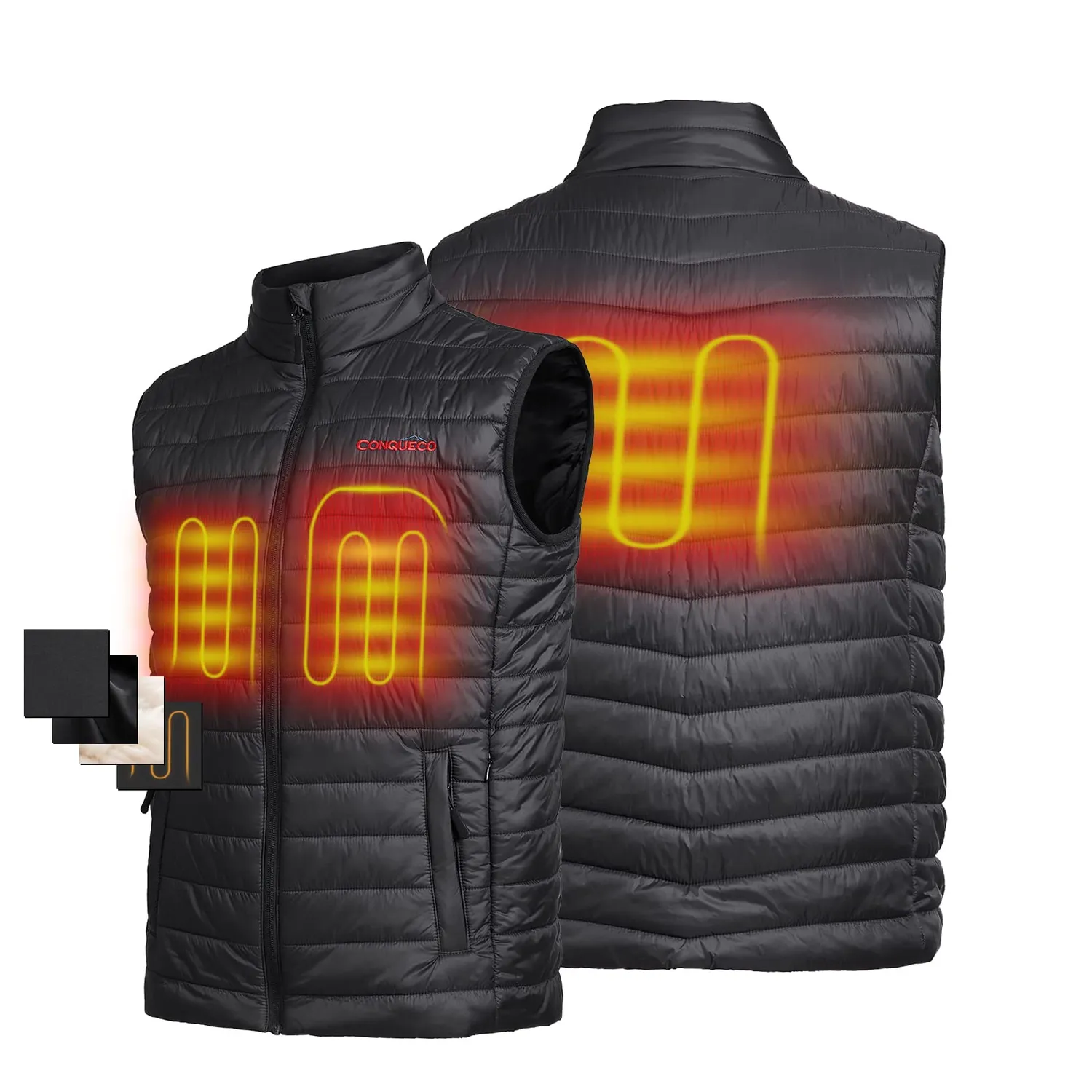 Conqueco 205 gilet riscaldato uomo fibra carbonio