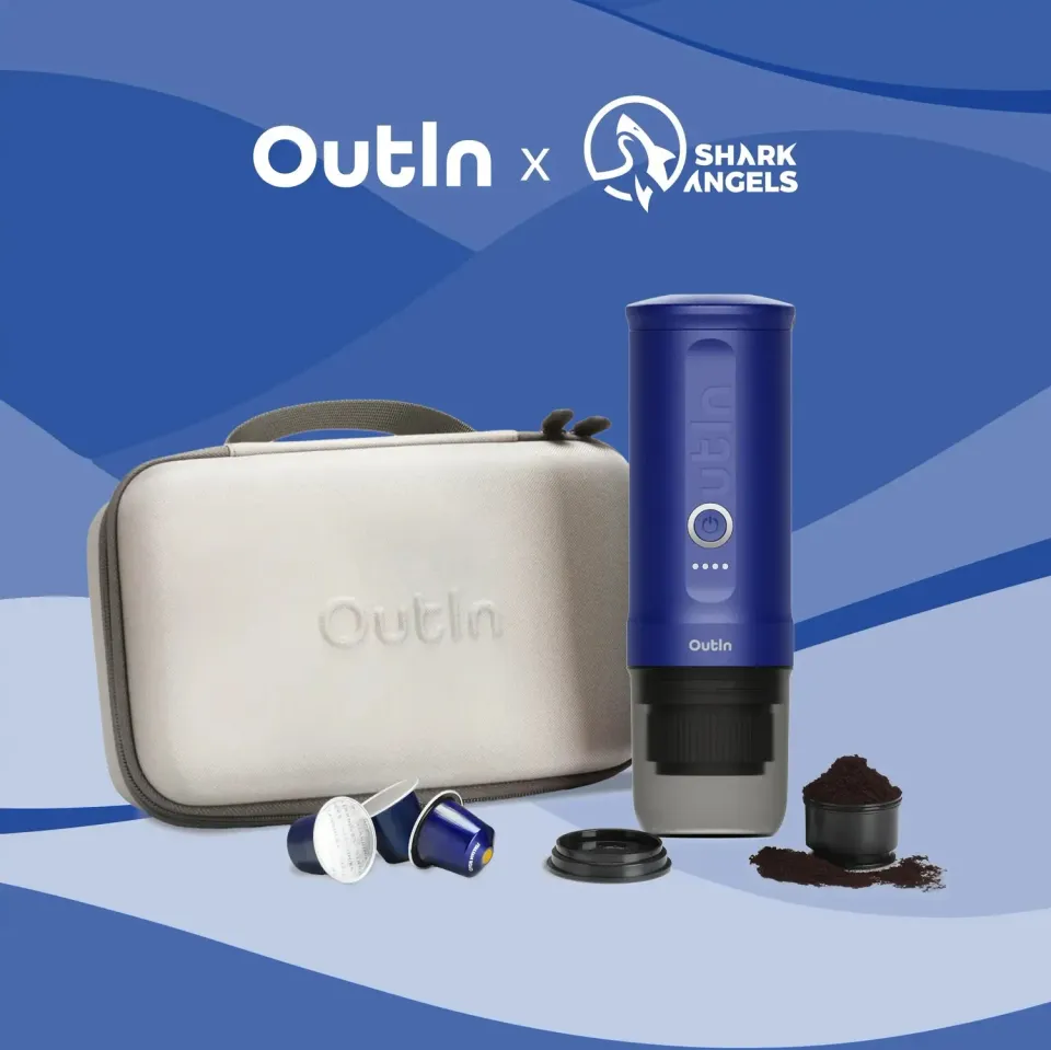 Outin Nano Set Macchina Espresso Portatile Blu Oceano