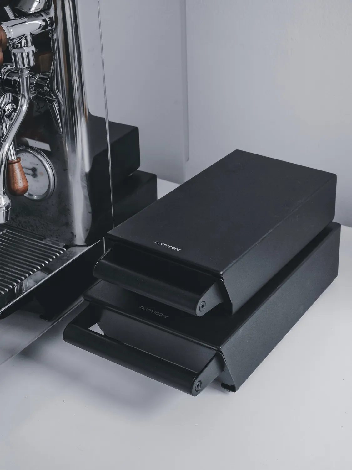 Normcore Knock Box cassetto fondi caffè acciaio