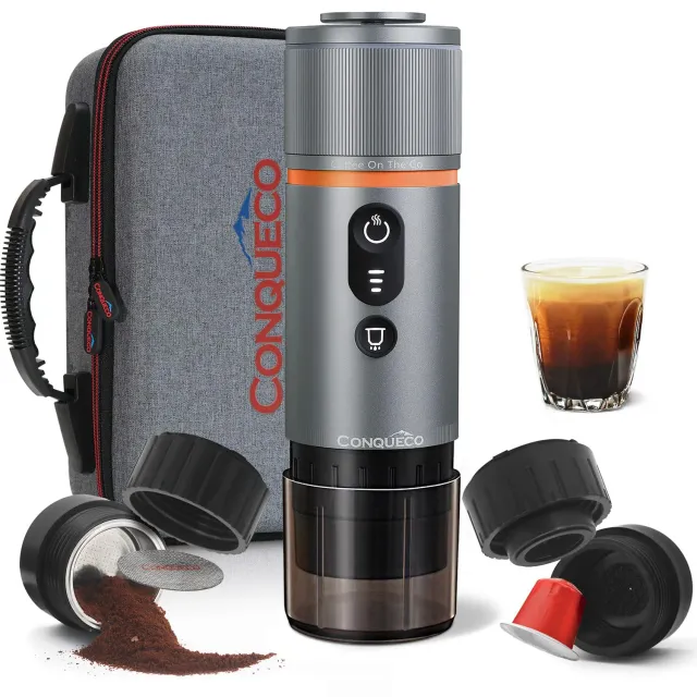 Conqueco macchina caffè portatile custodia 15 bar USB-C batteria