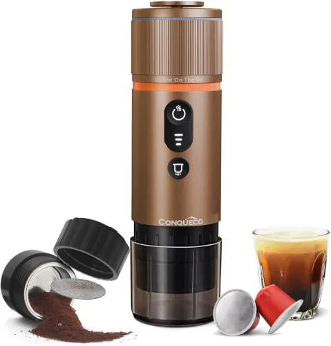 Conqueco macchina espresso portatile marrone 8 tazze