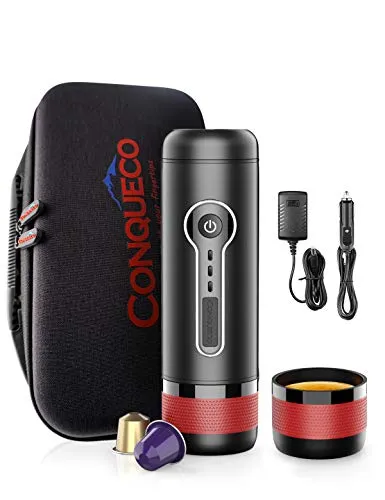 Conqueco 12V macchina espresso portatile 15 bar con borsa