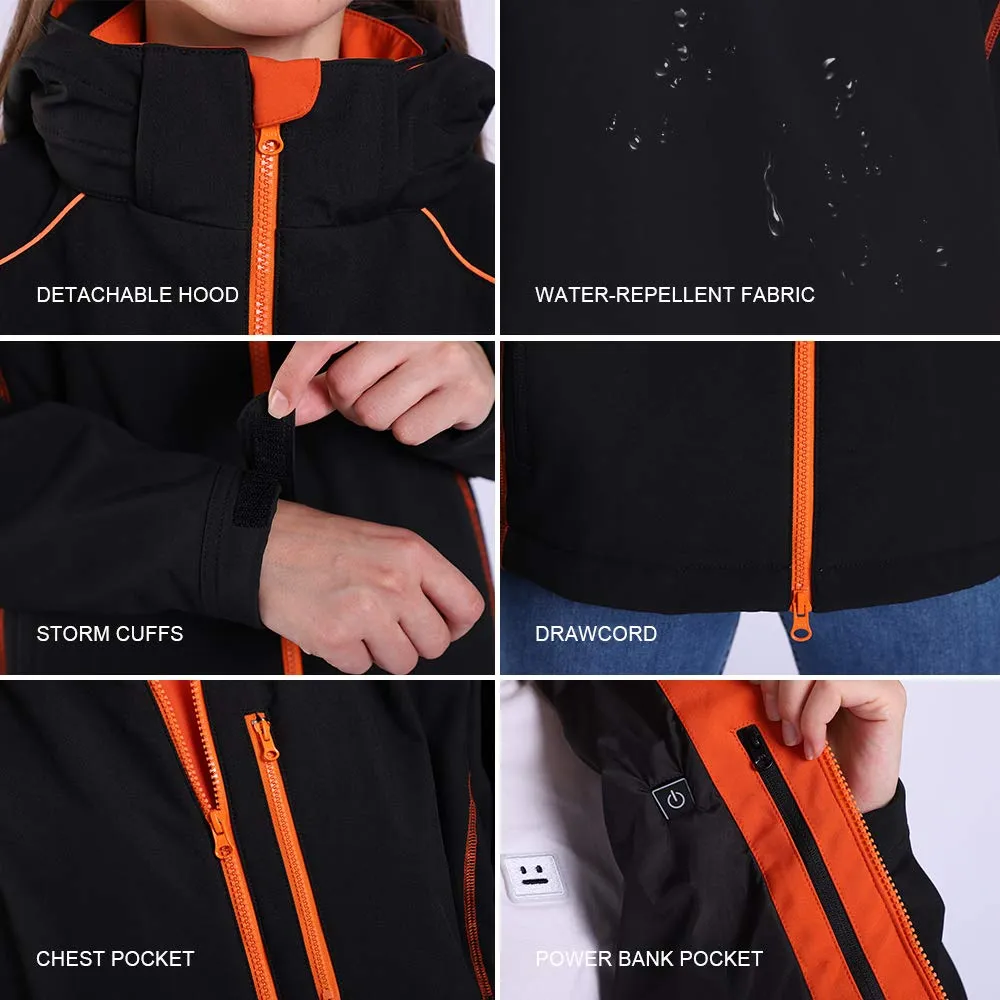 Conqueco Giacca Riscaldata Donna con Cappuccio e Batteria