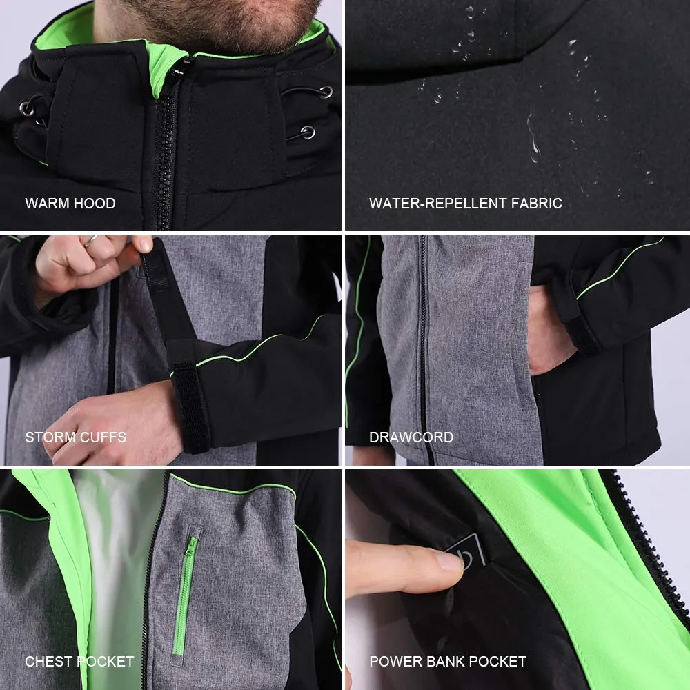 Conqueco giacca riscaldante elettrica uomo impermeabile