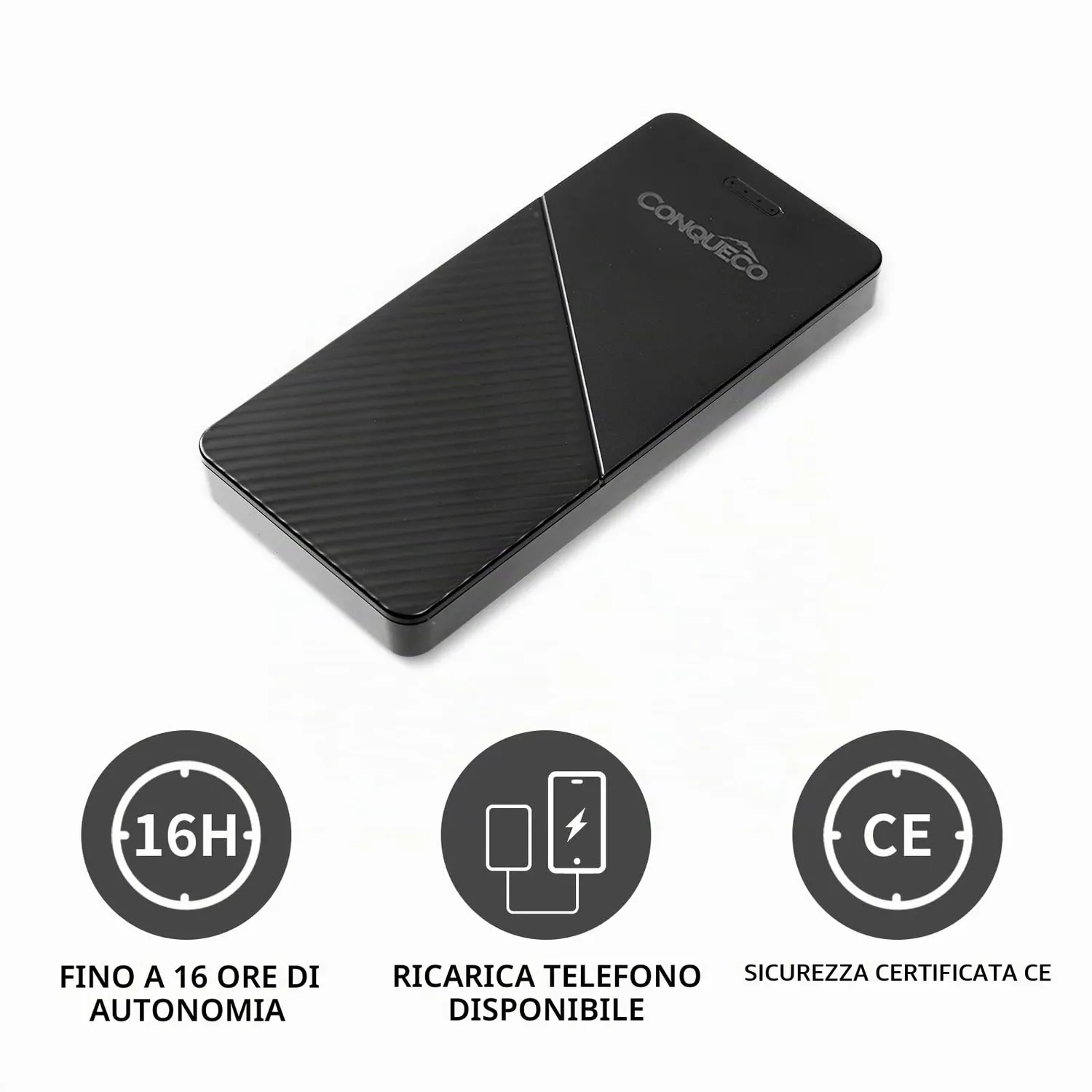 Conqueco giacca riscaldata uomo impermeabile 10000mAh