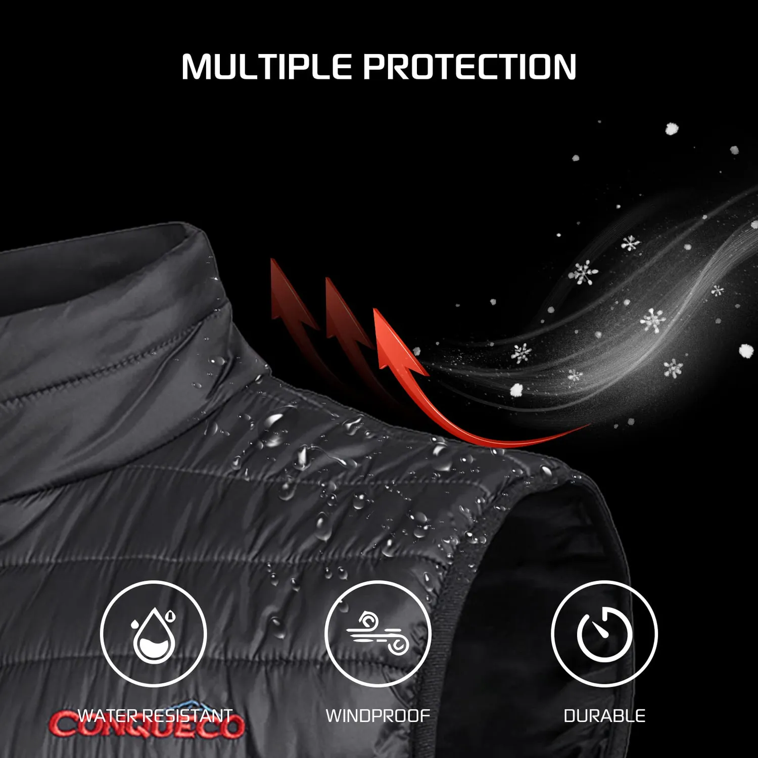 Conqueco 205 gilet riscaldato uomo fibra carbonio