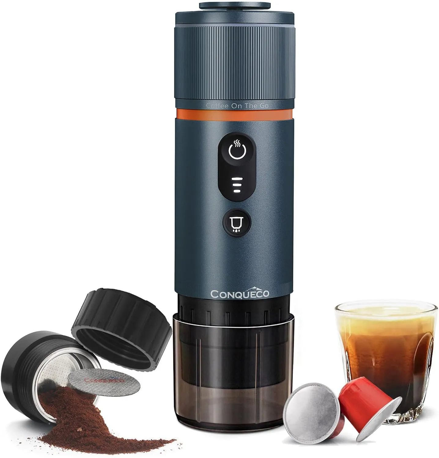 Conqueco macchina espresso portatile 15 bar capsule