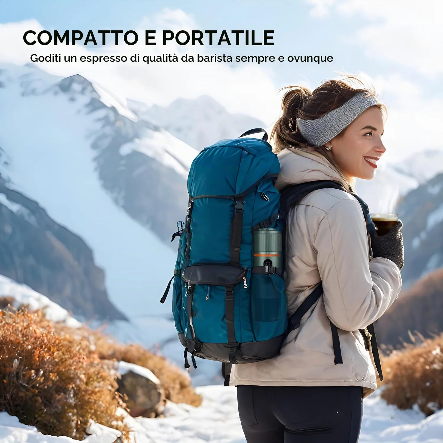 Conqueco macchina espresso portatile 15 bar capsule