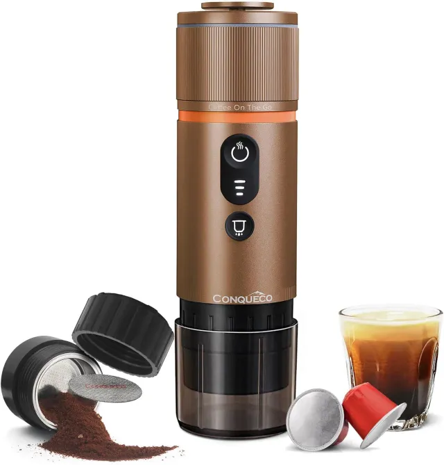 Conqueco macchina espresso portatile marrone 8 tazze