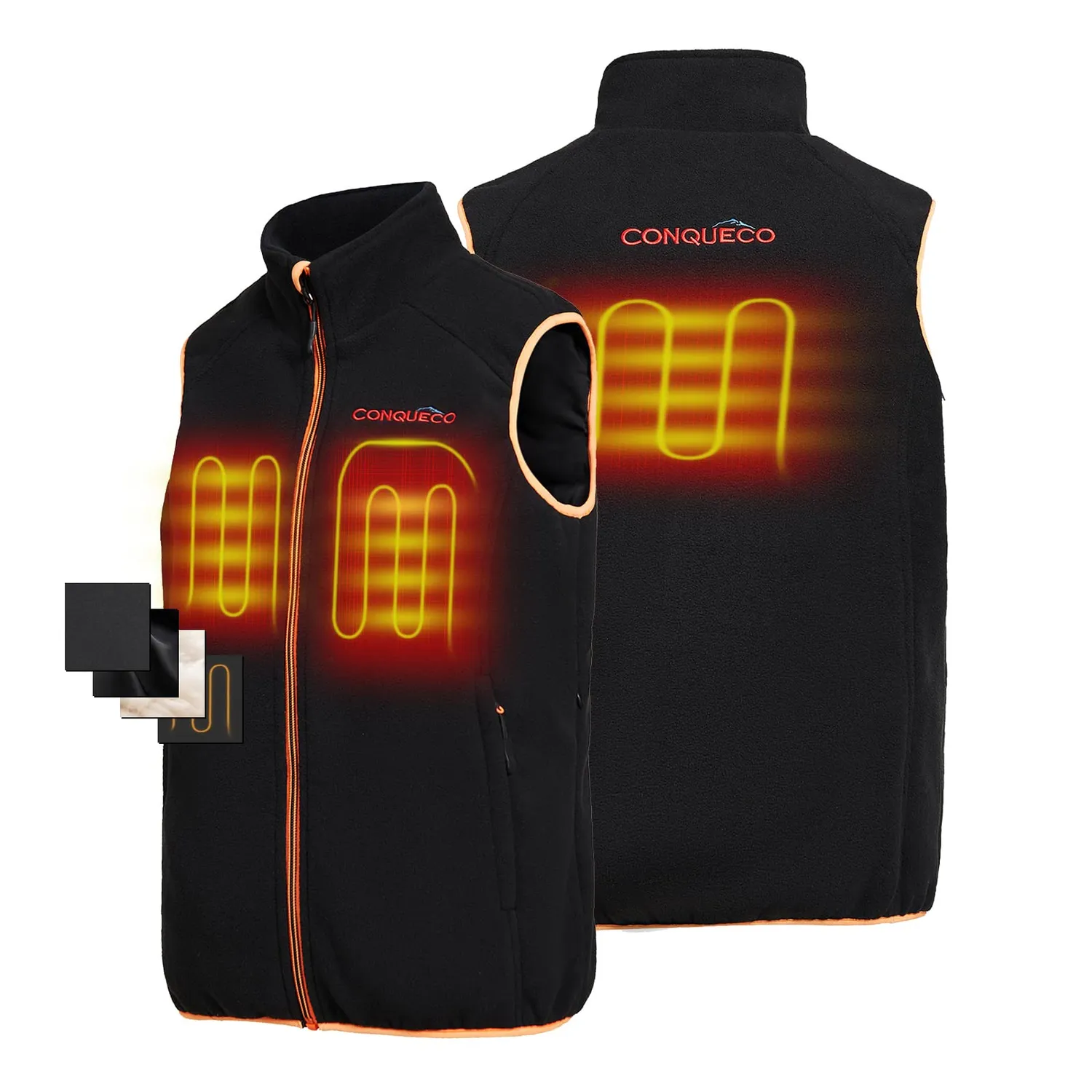 Conqueco gilet riscaldato donna softshell 3 zone batteria